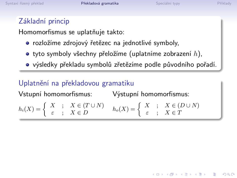 překladu symbolů zřetězíme podle původního pořadí.