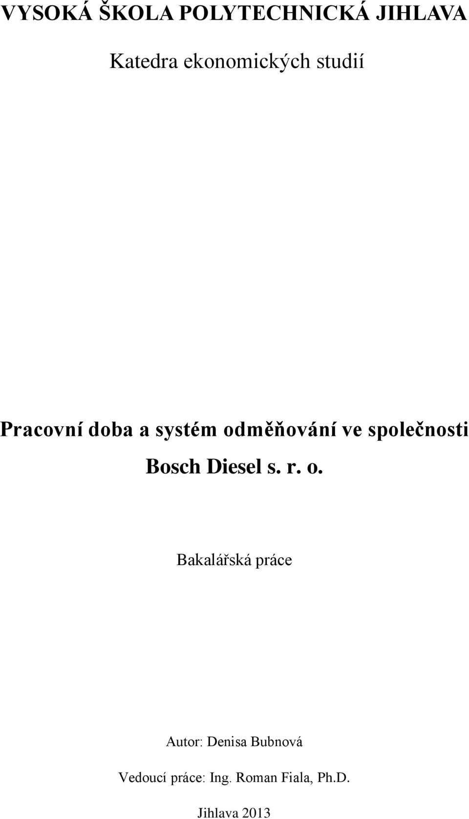 Bosch Diesel s. r. o.