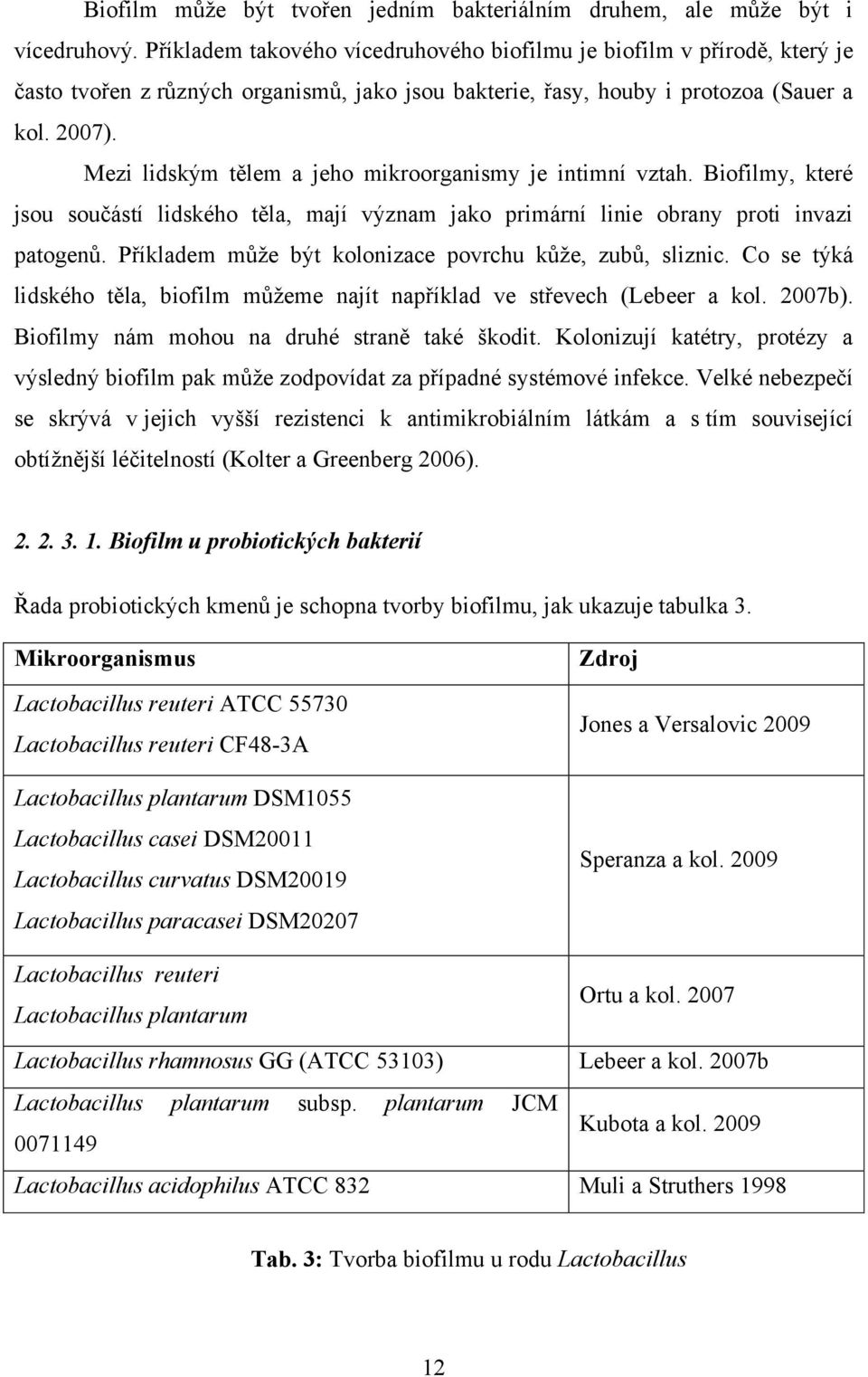 Mezi lidským tělem a jeho mikroorganismy je intimní vztah. Biofilmy, které jsou součástí lidského těla, mají význam jako primární linie obrany proti invazi patogenů.