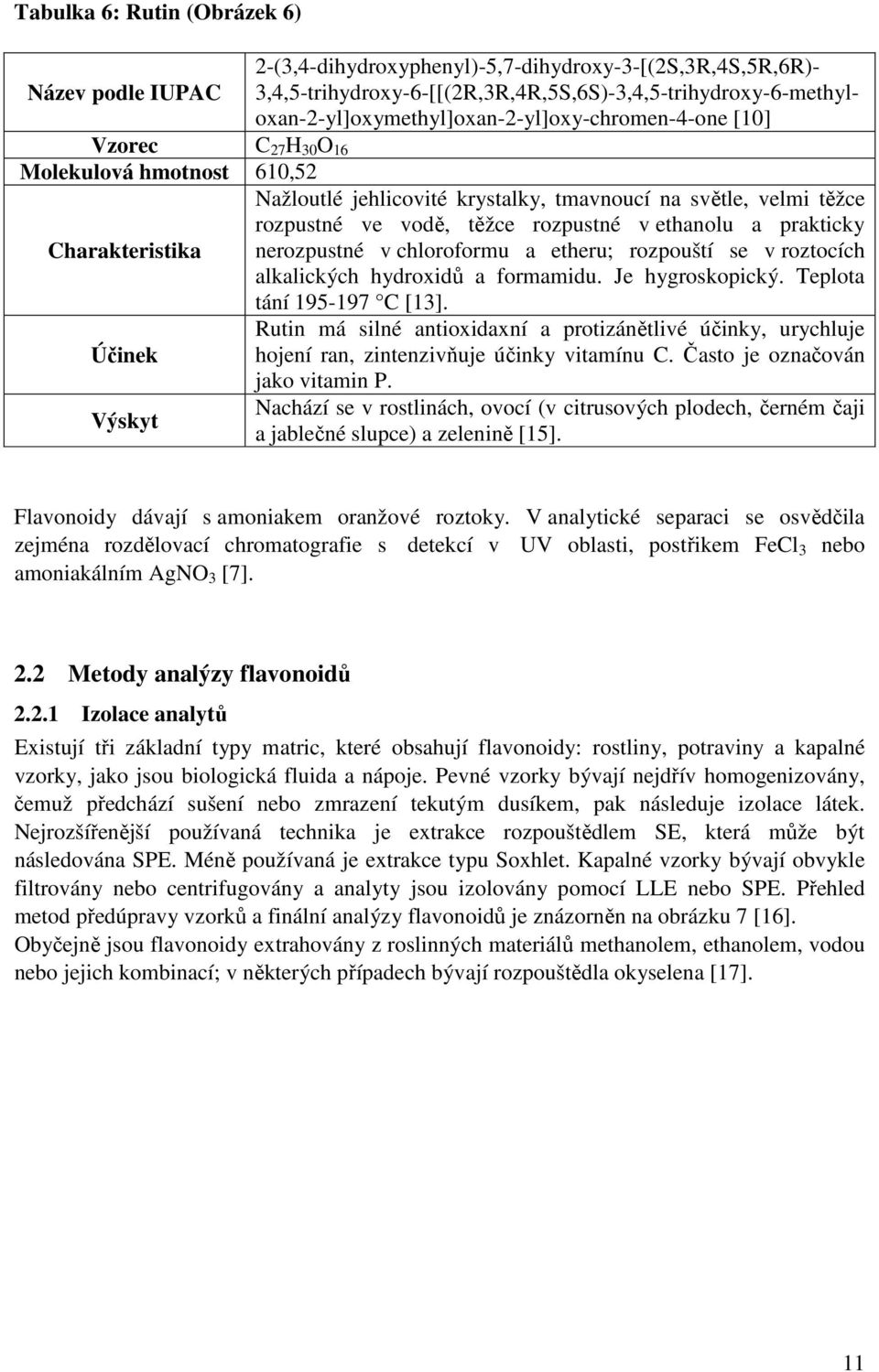 tmavnoucí na světle, velmi těžce rozpustné ve vodě, těžce rozpustné v ethanolu a prakticky Charakteristika nerozpustné v chloroformu a etheru; rozpouští se v roztocích alkalických hydroxidů a