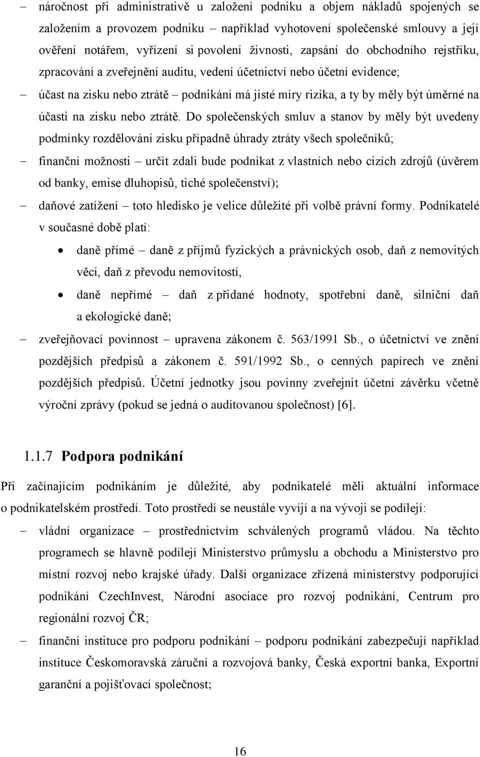 na účasti na zisku nebo ztrátě.