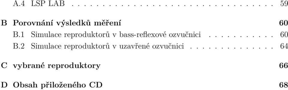 2 Simulace reproduktorů v uzavřené ozvučnici.