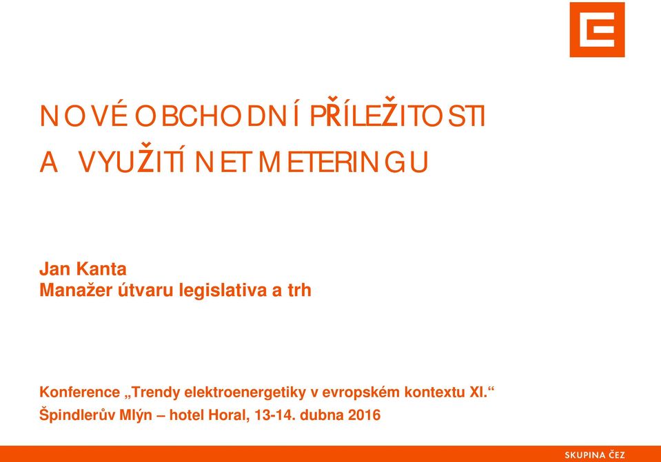 Konference Trendy elektroenergetiky v evropském