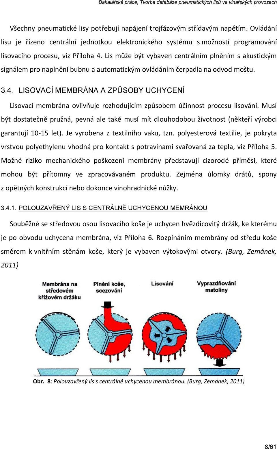 LISOVACÍ MEMBRÁNA A ZPŮSOBY UCHYCENÍ Lisovací membrána ovlivňuje rozhodujícím způsobem účinnost procesu lisování.