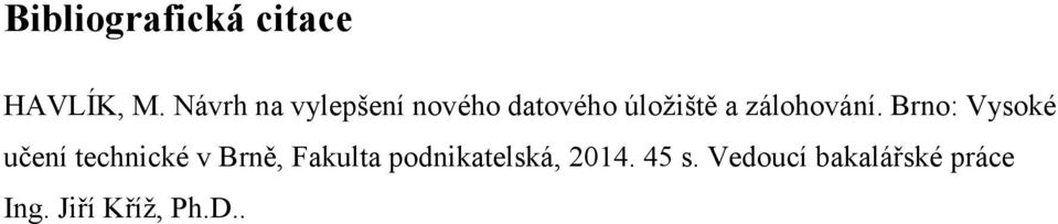 zálohování.