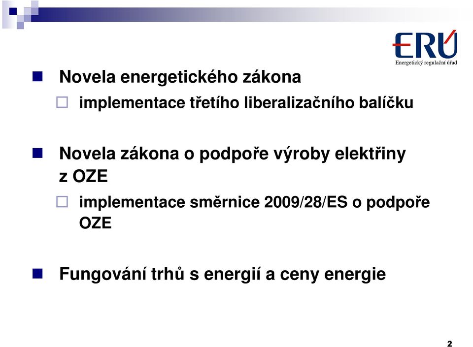 výroby elektřiny z OZE implementace směrnice