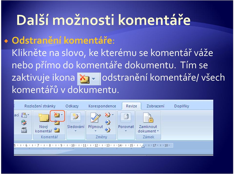 komentáře dokumentu.