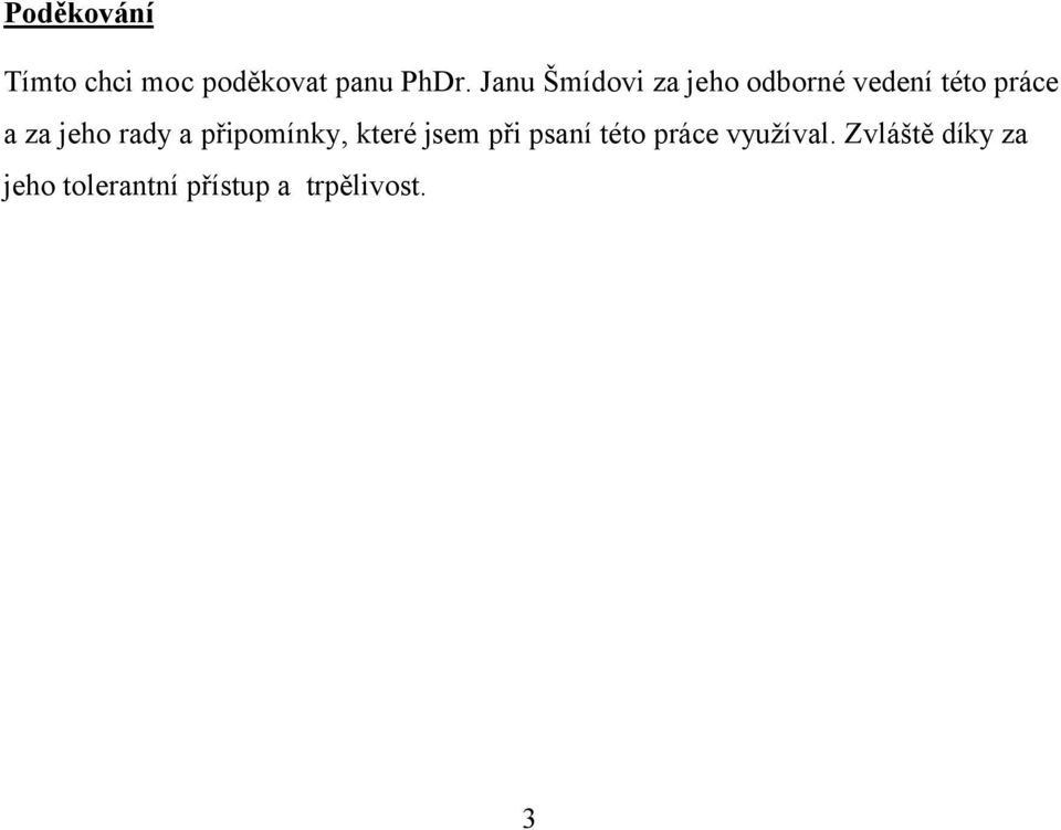 jeho rady a připomínky, které jsem při psaní této