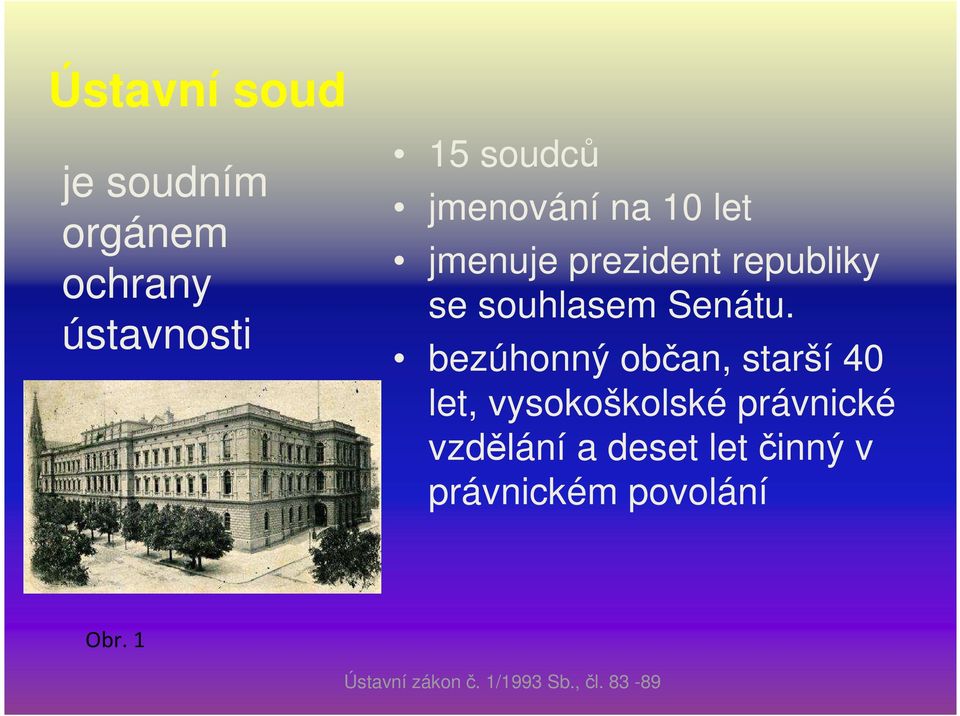 bezúhonný občan, starší 40 let, vysokoškolské právnické vzdělání a