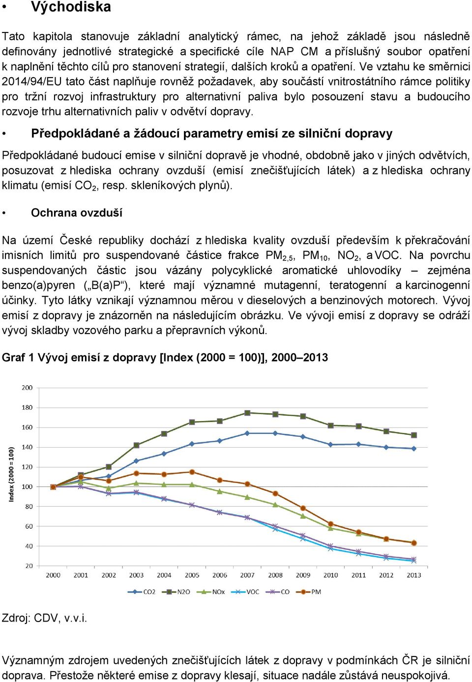 Ve vztahu ke směrnici 2014/94/EU tato část naplňuje rovněž požadavek, aby součástí vnitrostátního rámce politiky pro tržní rozvoj infrastruktury pro alternativní paliva bylo posouzení stavu a