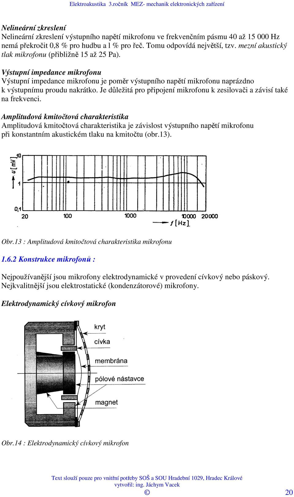 ELEKTROAKUSTICKÁ ZAŘÍZENÍ výběr z učebních textů - PDF Stažení zdarma