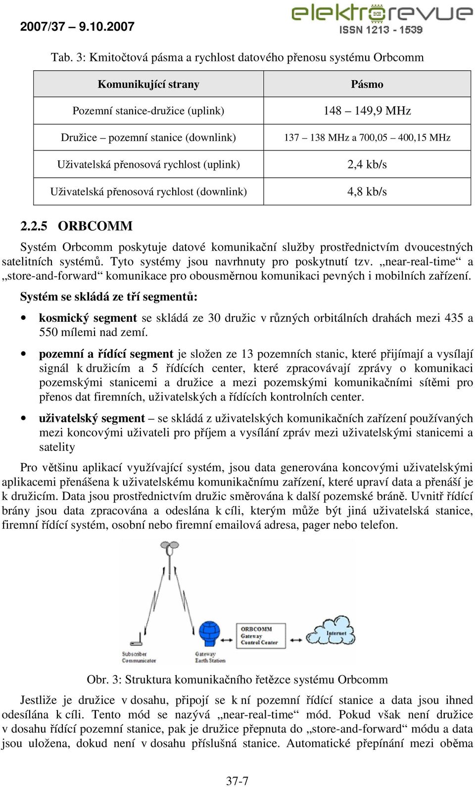 4 kb/s 4,8 kb/s 2.2.5 ORBCOMM Systém Orbcomm poskytuje datové komunikační služby prostřednictvím dvoucestných satelitních systémů. Tyto systémy jsou navrhnuty pro poskytnutí tzv.