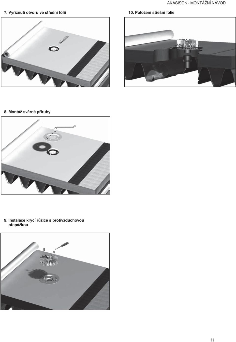 NÁVOD 8. Montáž sv rné p íruby 9.