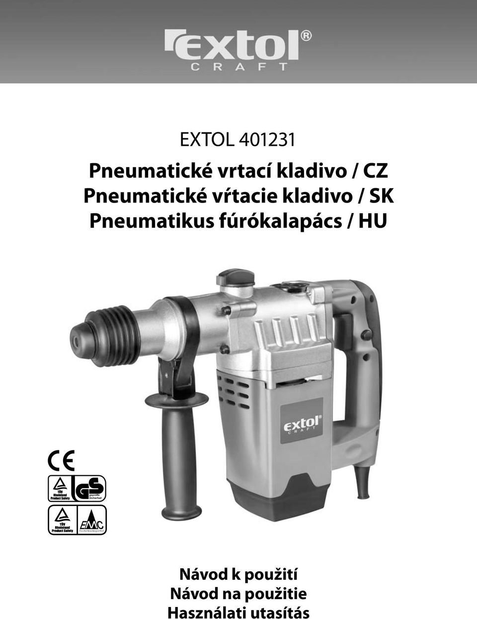 Pneumatikus fúrókalapács / HU Návod k