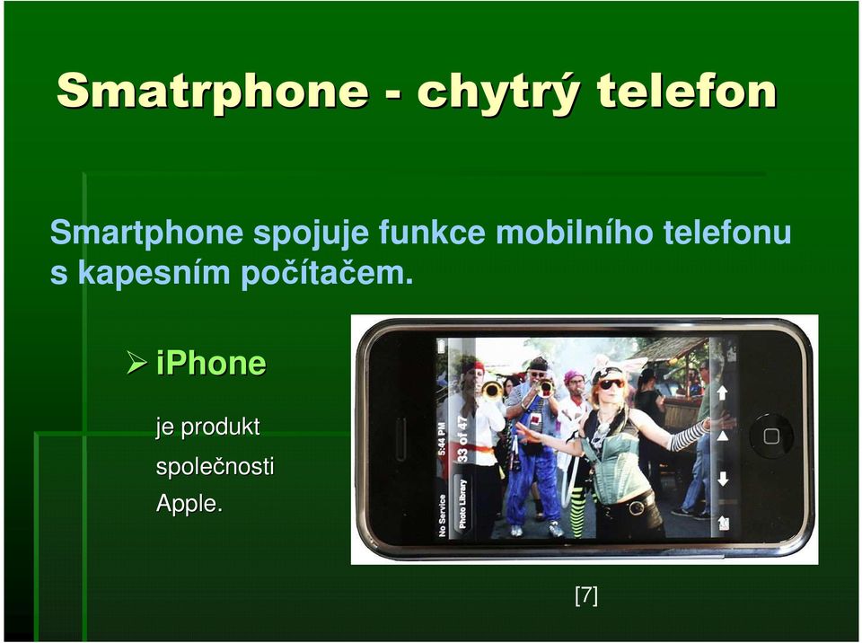 mobilního telefonu s kapesním