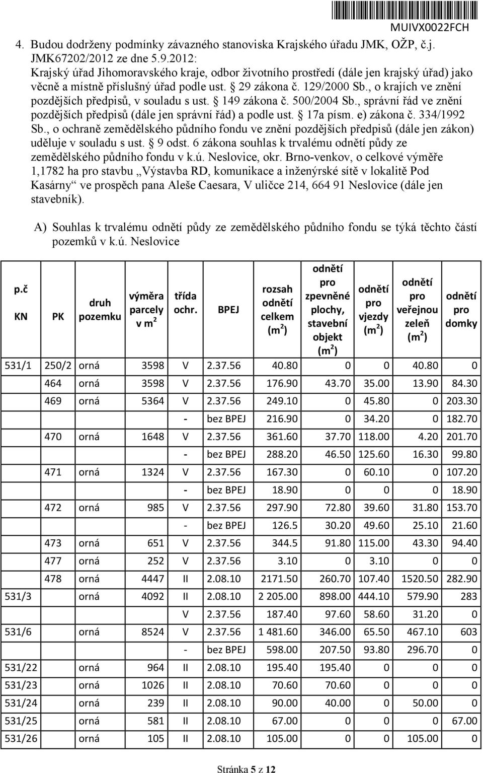 , o krajích ve znění pozdějších předpisů, v souladu s ust. 149 zákona č. 500/2004 Sb., správní řád ve znění pozdějších předpisů (dále jen správní řád) a podle ust. 17a písm. e) zákona č. 334/1992 Sb.