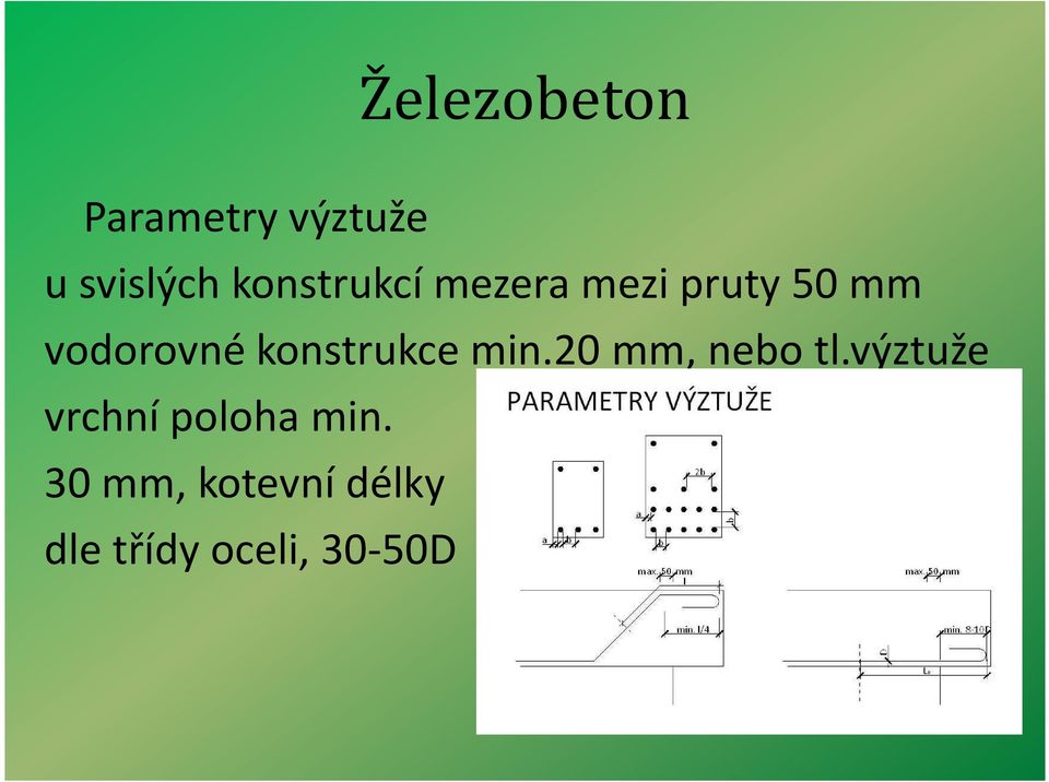 konstrukce min.20 mm, nebo tl.