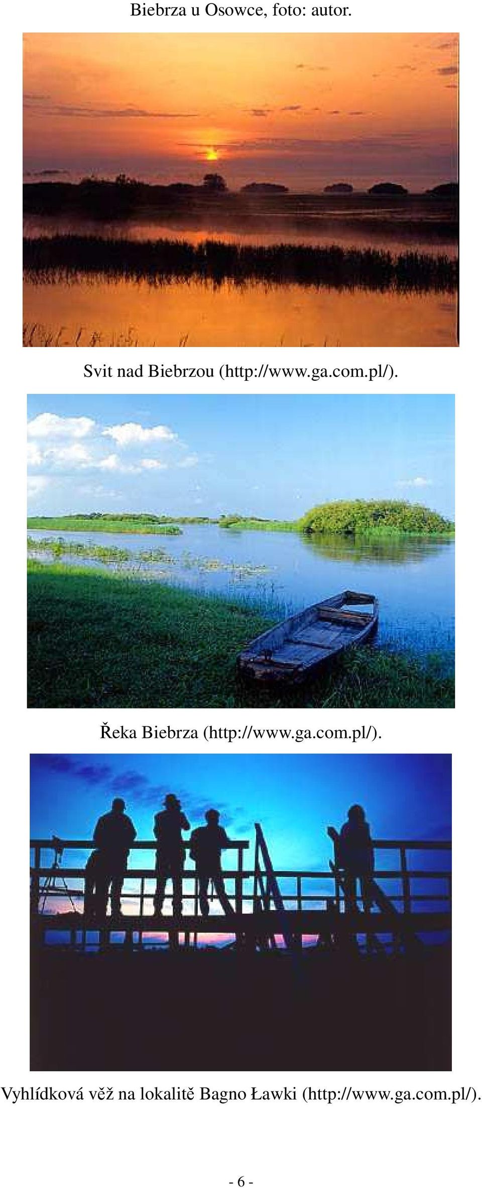 Řeka Biebrza (http://www.ga.com.pl/).