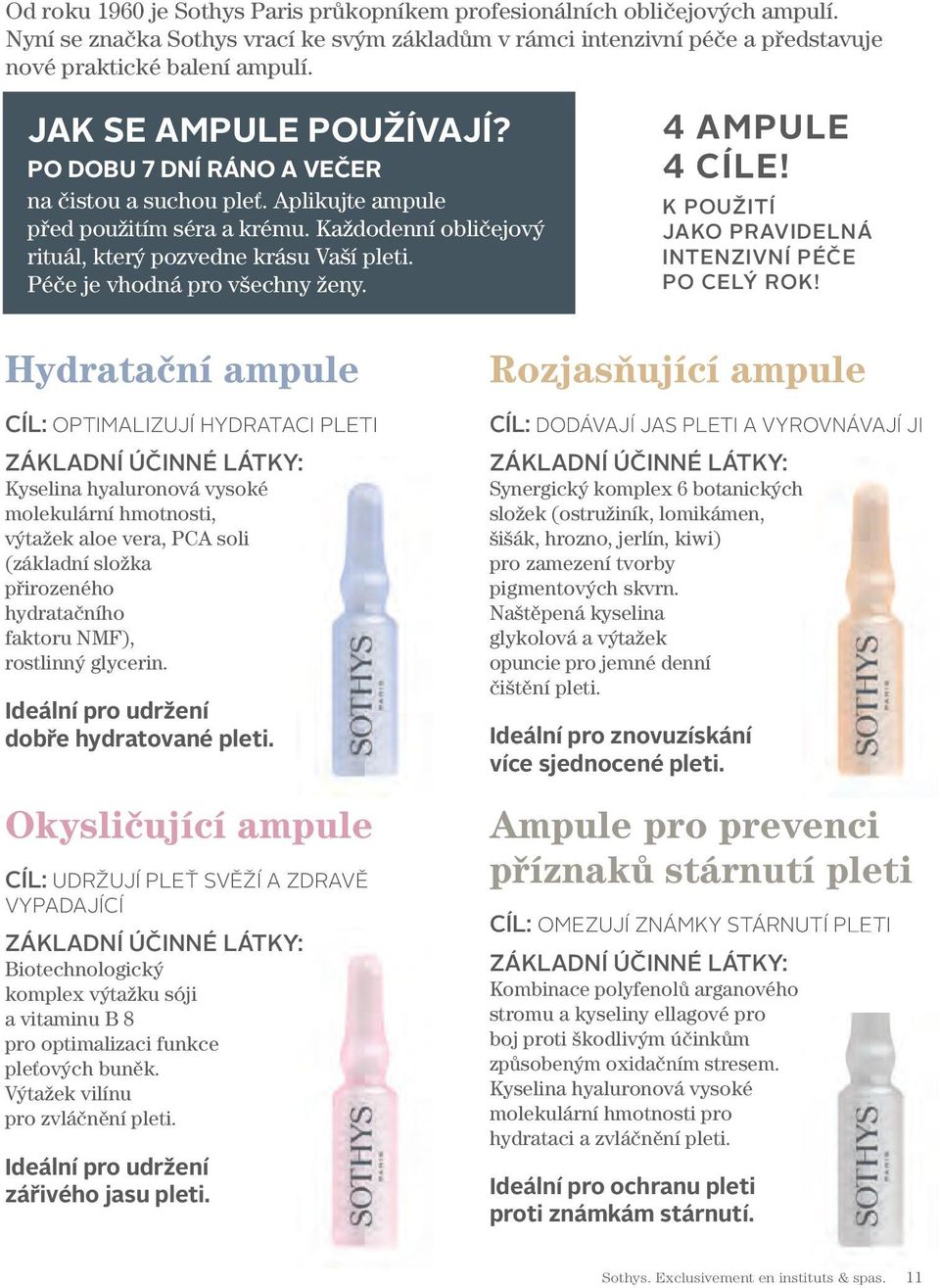 Péče je vhodná pro všechny ženy. AMPULE CÍLE! k použití JAkO pravidelná INtENZIVNÍ péče po CELÝ ROk!