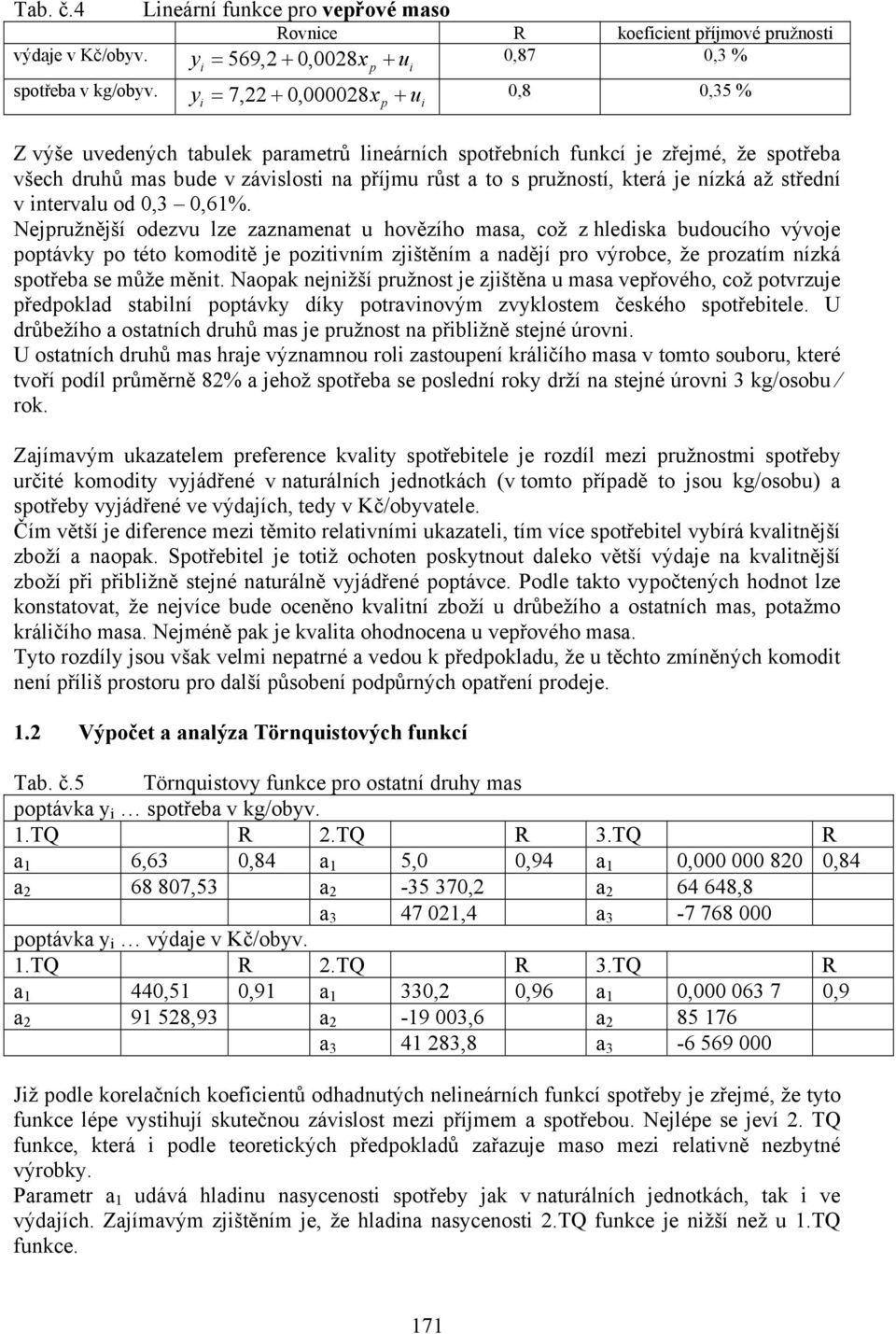 v nterval od 0,3 0,61%. Nejržnější odezv lze zaznamenat hovězího masa, což z hledska bdocího vývoje otávk o této komodtě je oztvním zjštěním a nadějí ro výrobce, že rozatím nízká sotřeba se může měnt.