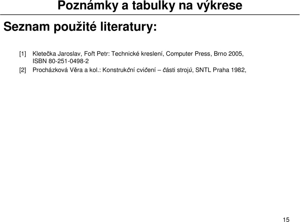 2005, ISBN 80-251-0498-2 [2] Procházková V ra a kol.