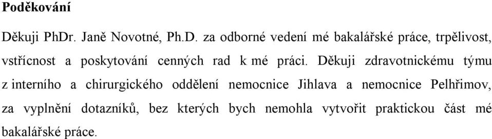 . Janě Novotné, Ph.D.