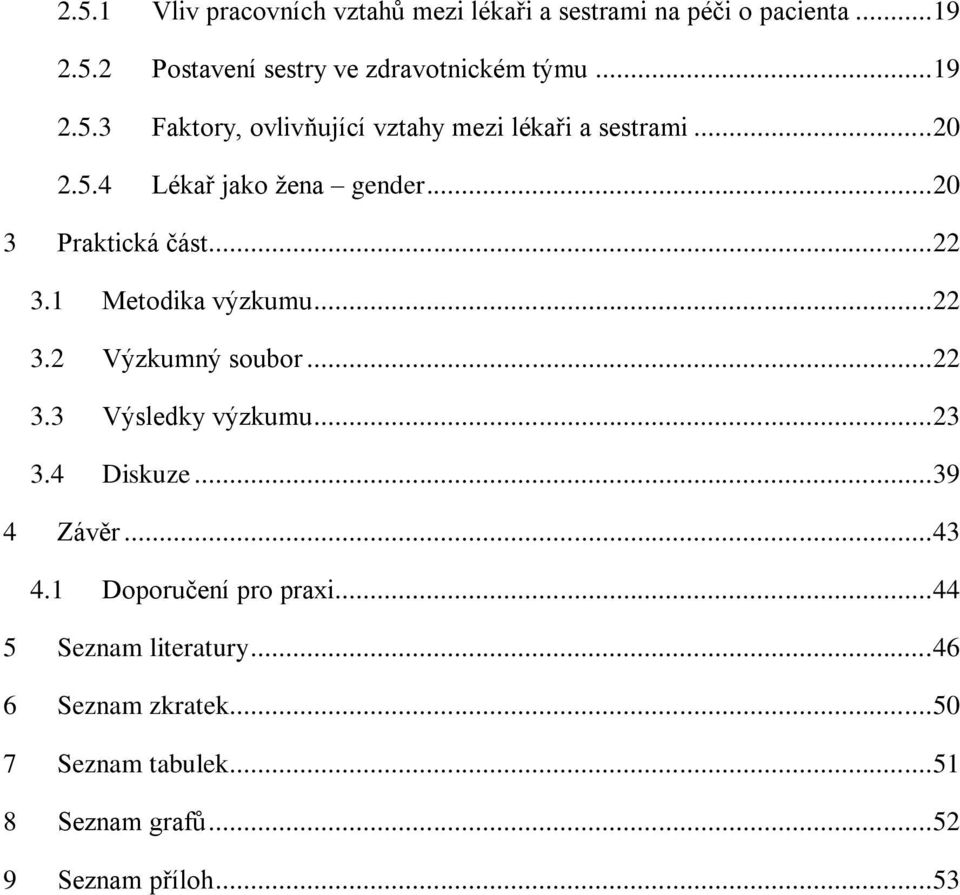1 Metodika výzkumu... 22 3.2 Výzkumný soubor... 22 3.3 Výsledky výzkumu... 23 3.4 Diskuze... 39 4 Závěr... 43 4.