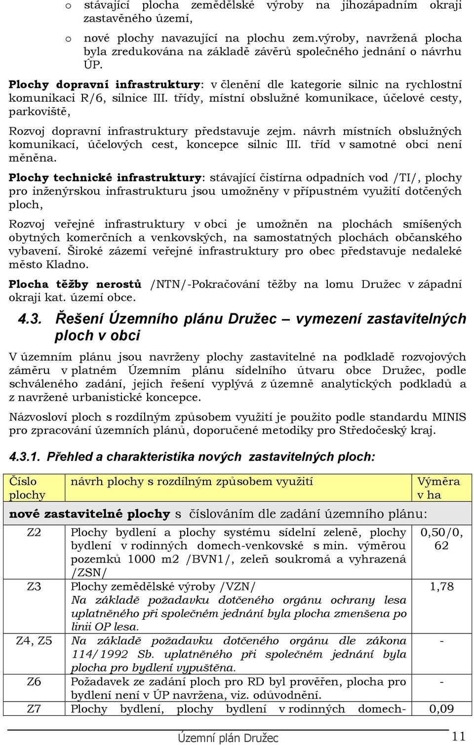 třídy, místní bslužné kmunikace, účelvé cesty, parkviště, Rzvj dpravní infrastruktury představuje zejm. návrh místních bslužných kmunikací, účelvých cest, kncepce silnic III.