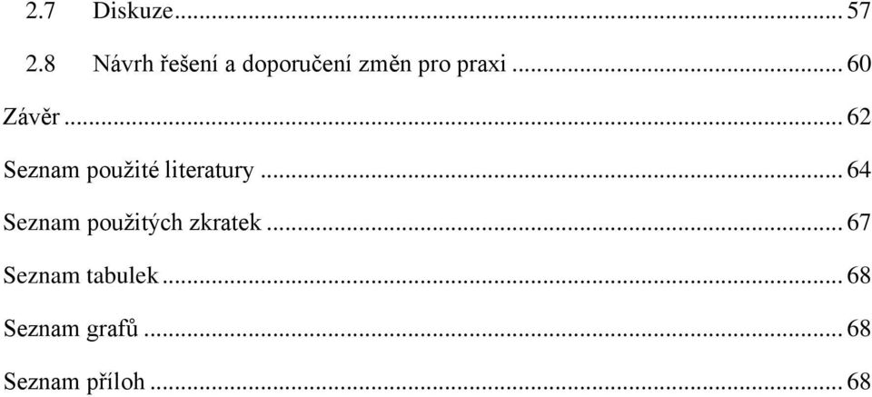 .. 60 Závěr... 62 Seznam použité literatury.