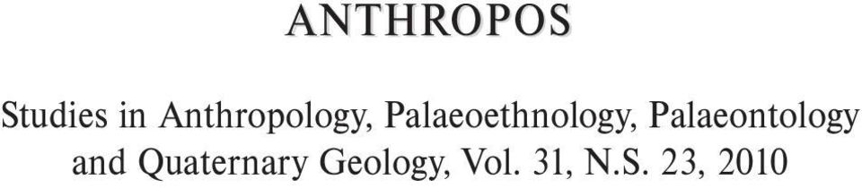 Palaeoethnology,