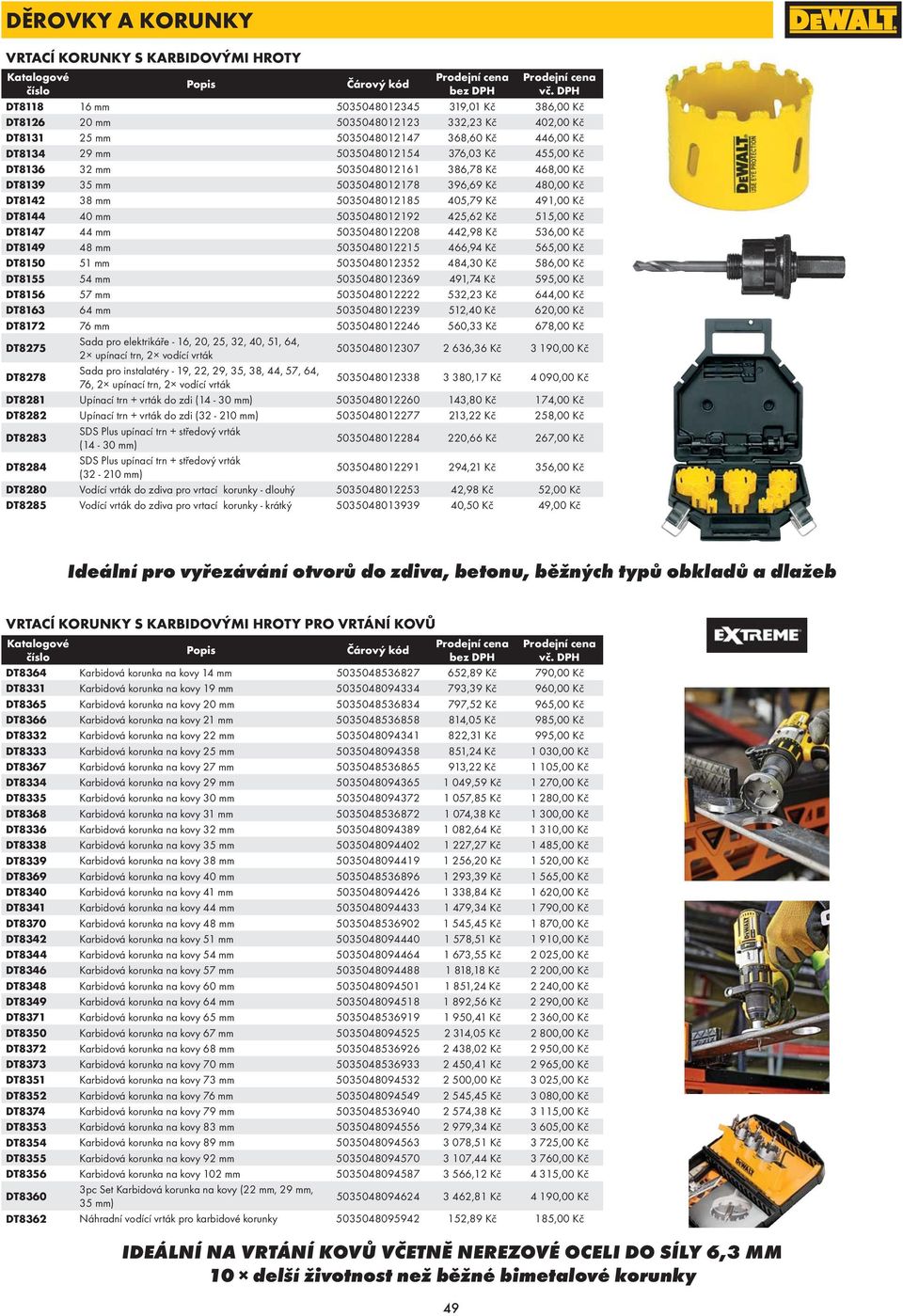 mm 5035048012192 425,62 Kč 515,00 Kč DT8147 44 mm 5035048012208 442,98 Kč 536,00 Kč DT8149 48 mm 5035048012215 466,94 Kč 565,00 Kč DT8150 51 mm 5035048012352 484,30 Kč 586,00 Kč DT8155 54 mm