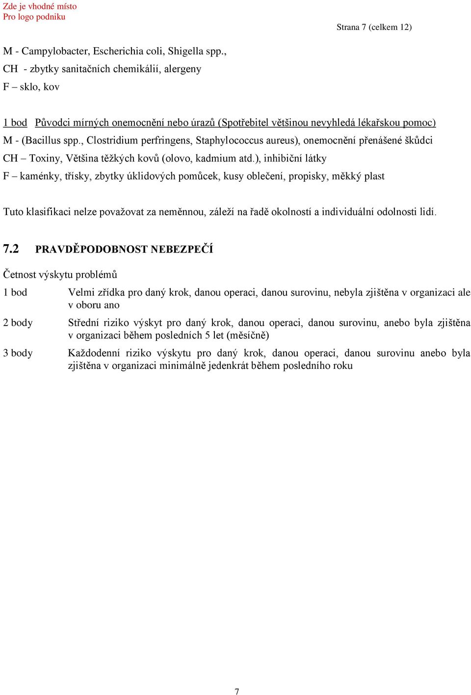 , Clostridium perfringens, Staphylococcus aureus), onemocnění přenášené škůdci CH Toxiny, Většina těžkých kovů (olovo, kadmium atd.