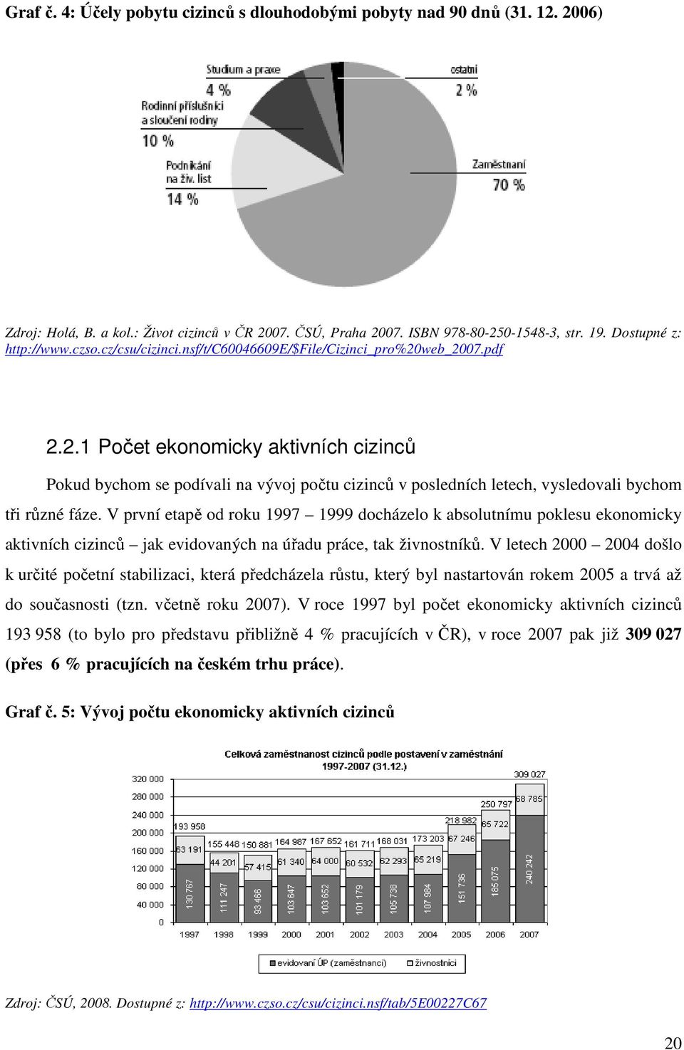 web_2007.pdf 2.2.1 Počet ekonomicky aktivních cizinců Pokud bychom se podívali na vývoj počtu cizinců v posledních letech, vysledovali bychom tři různé fáze.