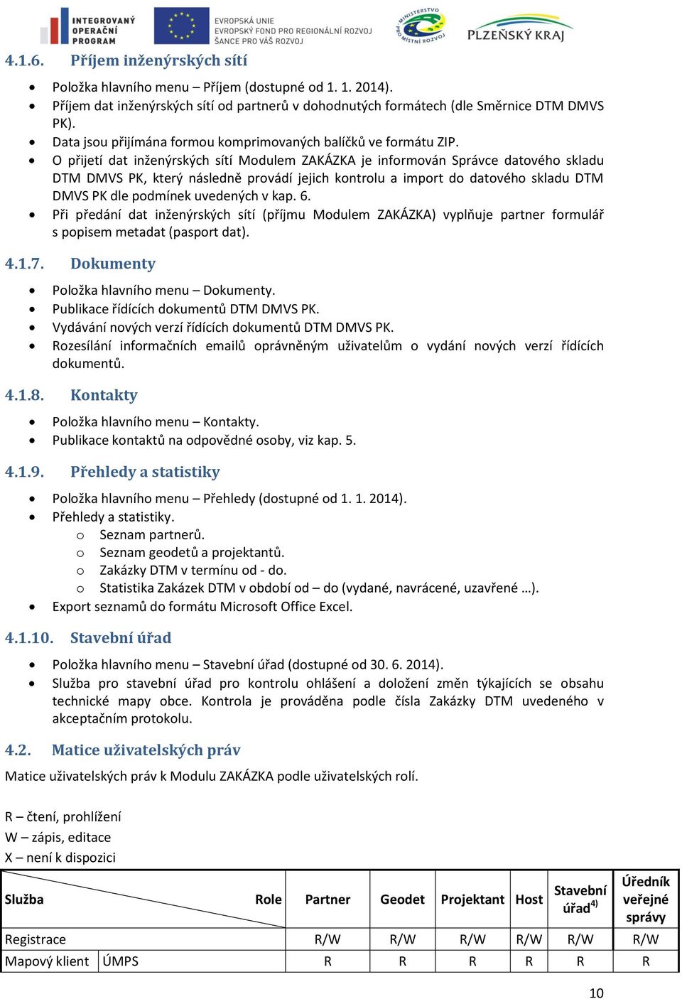 O přijetí dat inženýrských sítí Modulem ZAKÁZKA je informován Správce datového skladu DTM DMVS PK, který následně provádí jejich kontrolu a import do datového skladu DTM DMVS PK dle podmínek