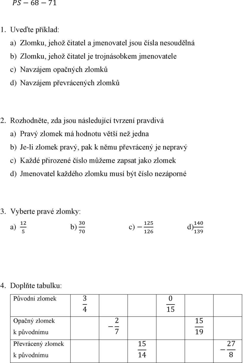 Navzájem převrácených zlomků 2.