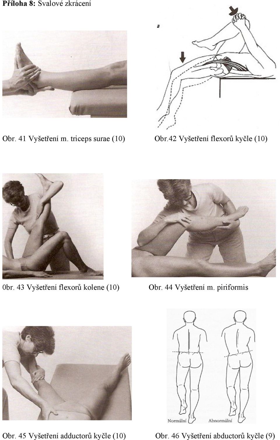 43 Vyšetření flexorů kolene (10) Obr. 44 Vyšetření m.