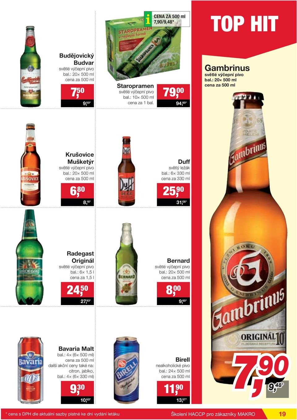 : 6 330 ml cena za 330 ml 6, 80 8, 16* 25, 90 31, 08* Radegast Originál světlé výčepní pivo bal.: 6 1,5 l cena za 1,5 l Bernard světlé výčepní pivo bal.