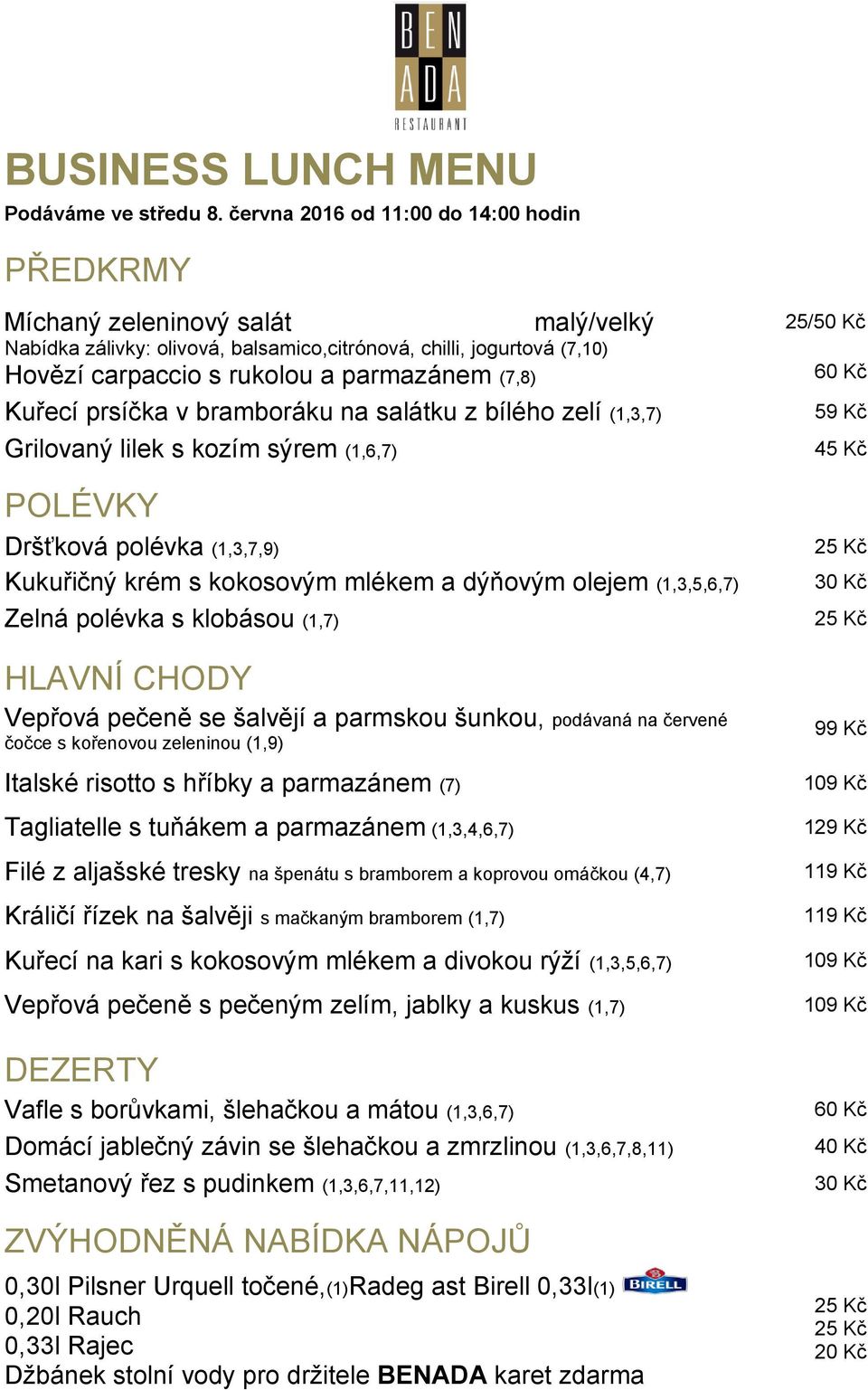(1,3,7,9) Vepřová pečeně se šalvějí a parmskou šunkou,