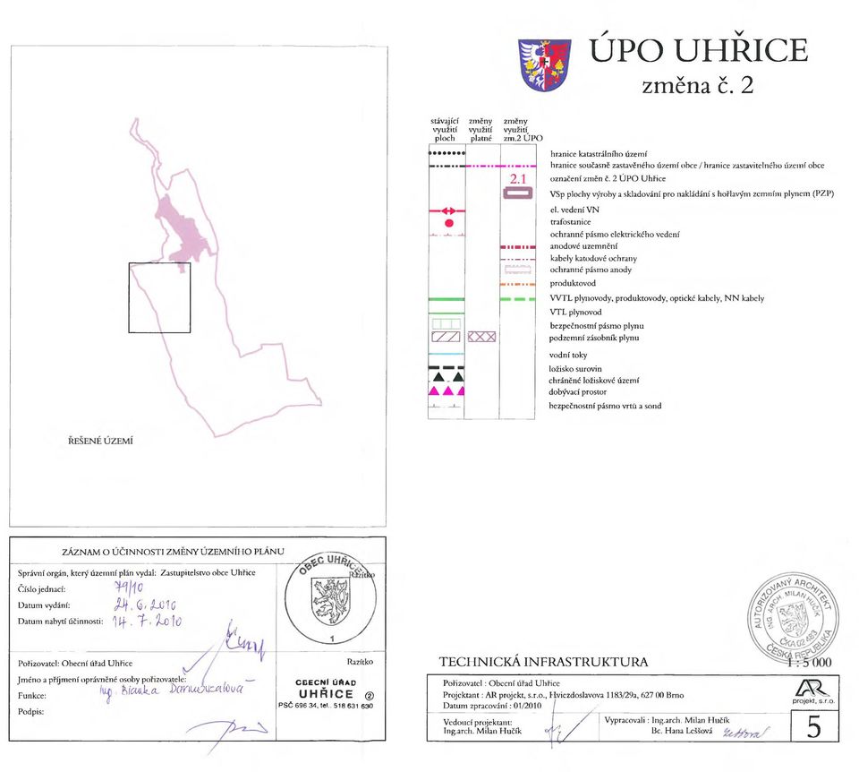 2 ÚPO Uhřice VSp plochy výroby a skladování pro nakládání s hořlavým zemním plynem (PZP) el.