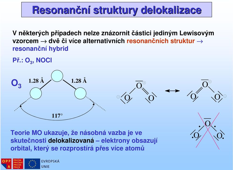 resonanční hybrid Př.: 3, NCl 3 1.28 Å 1.