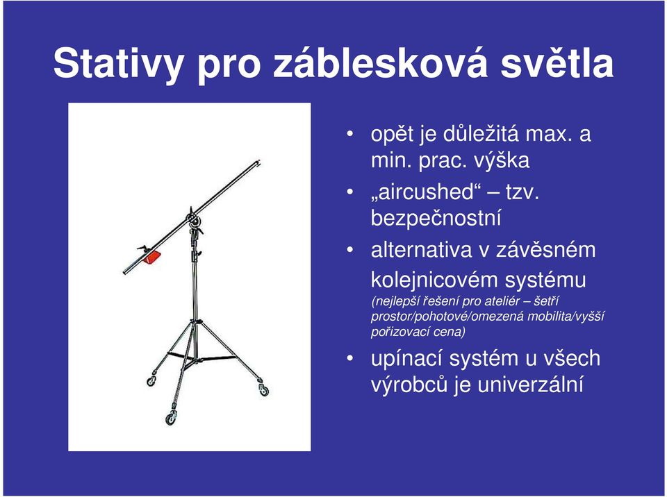 bezpečnostní alternativa v závěsném kolejnicovém systému (nejlepší