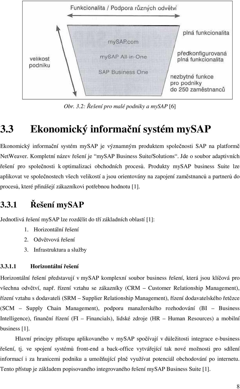 Produkty mysap business Suite lze aplikovat ve společnostech všech velikostí a jsou orientovány na zapojení zaměstnanců a partnerů do procesů, které přinášejí zákazníkovi potřebnou hodnotu [1]. 3.