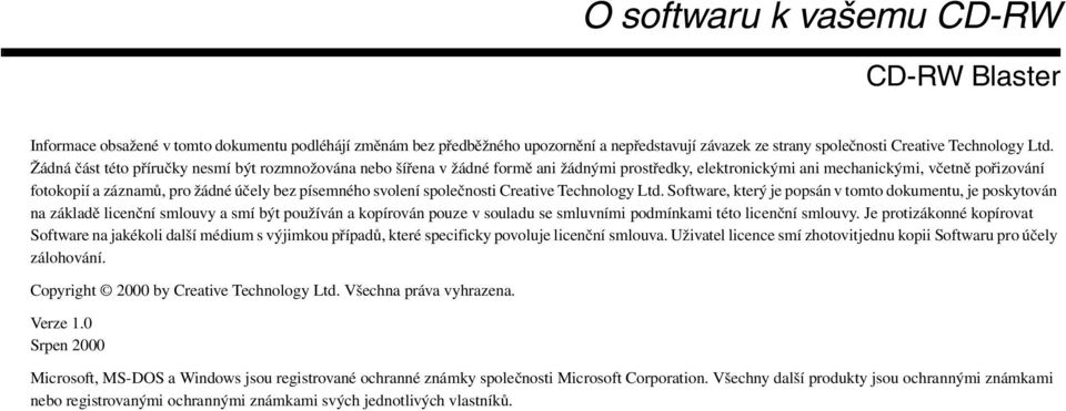 svolení spoleènosti Creative Technology Ltd.