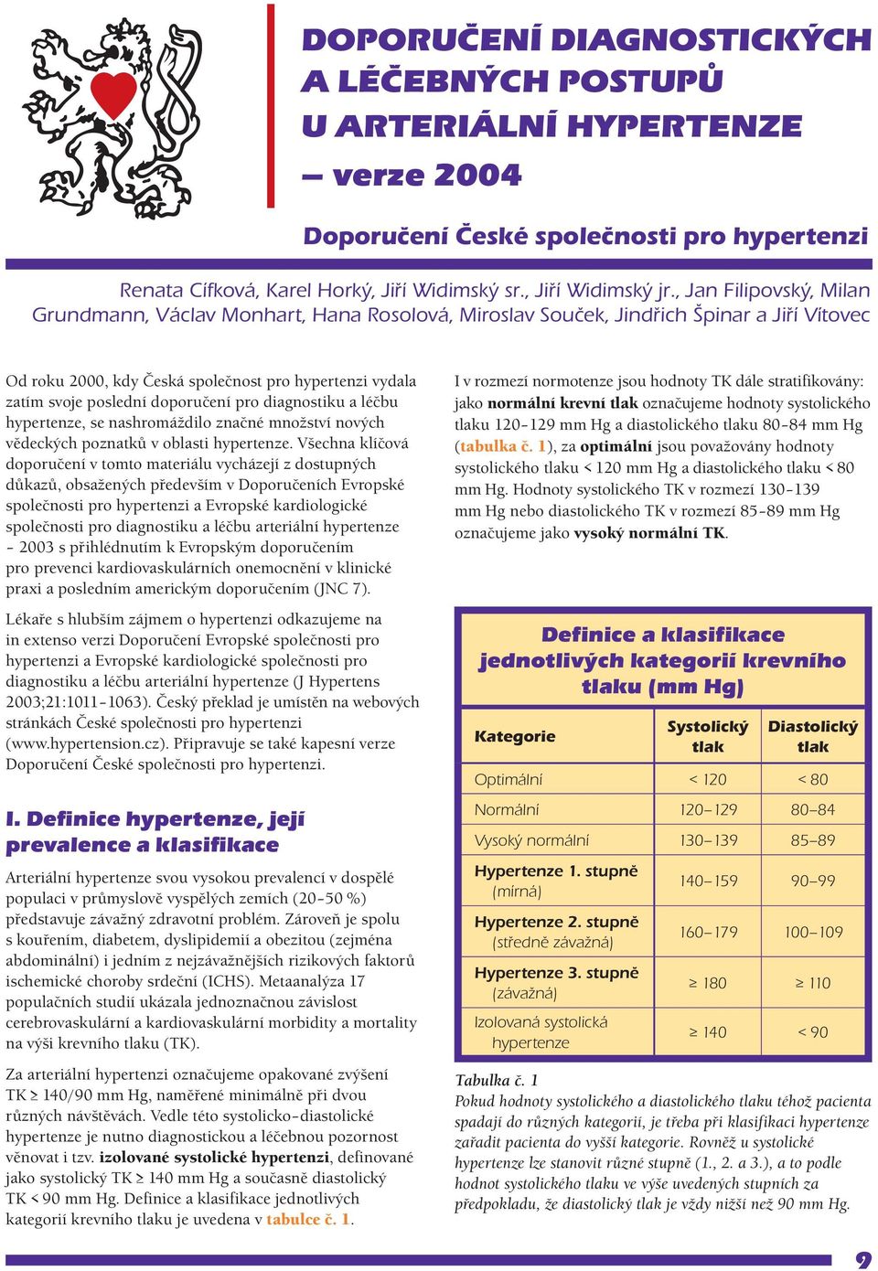 doporučení pro diagnostiku a léčbu hypertenze, se nashromáždilo značné množství nových vědeckých poznatků v oblasti hypertenze.