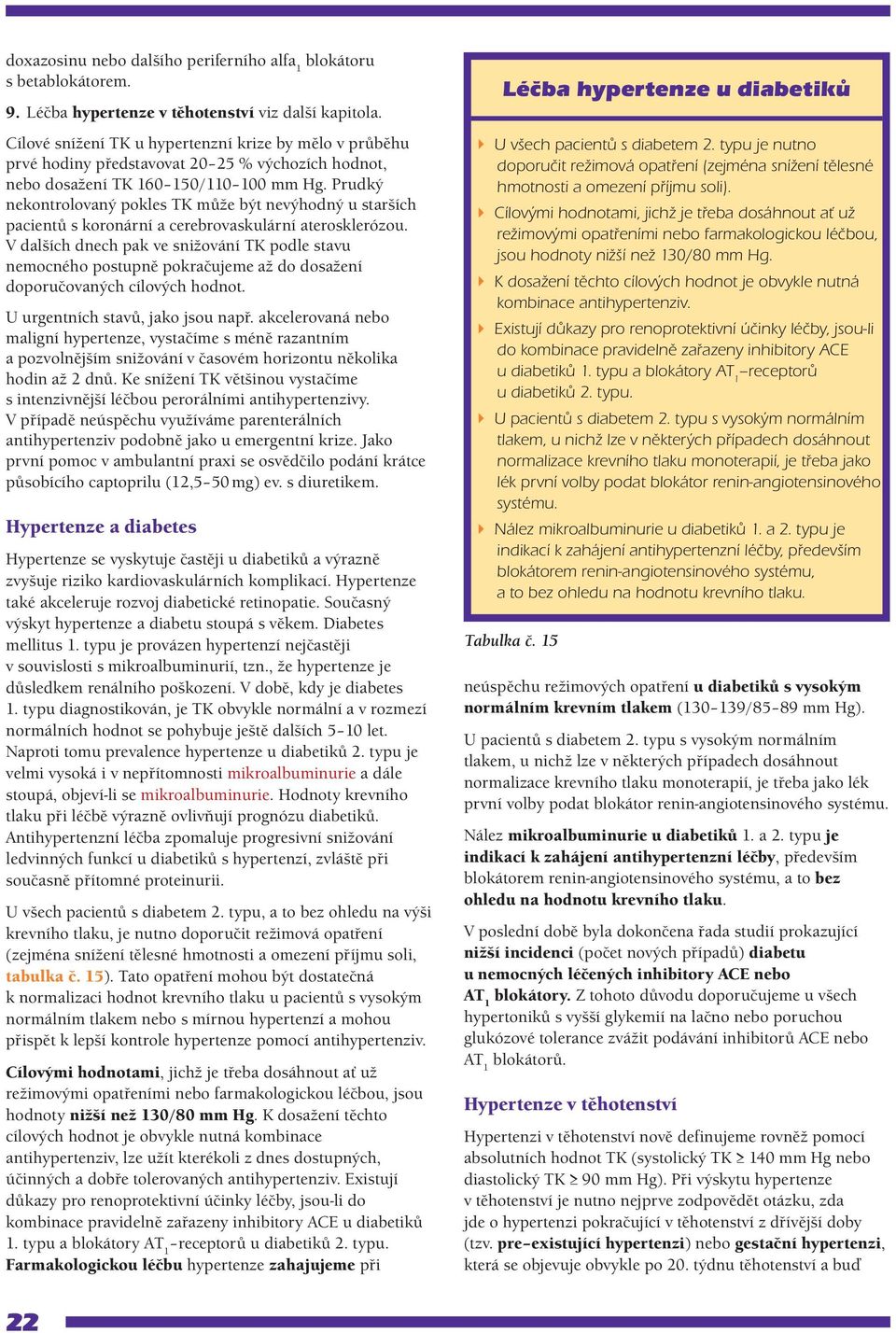 Prudký nekontrolovaný pokles TK může být nevýhodný u starších pacientů s koronární a cerebrovaskulární aterosklerózou.