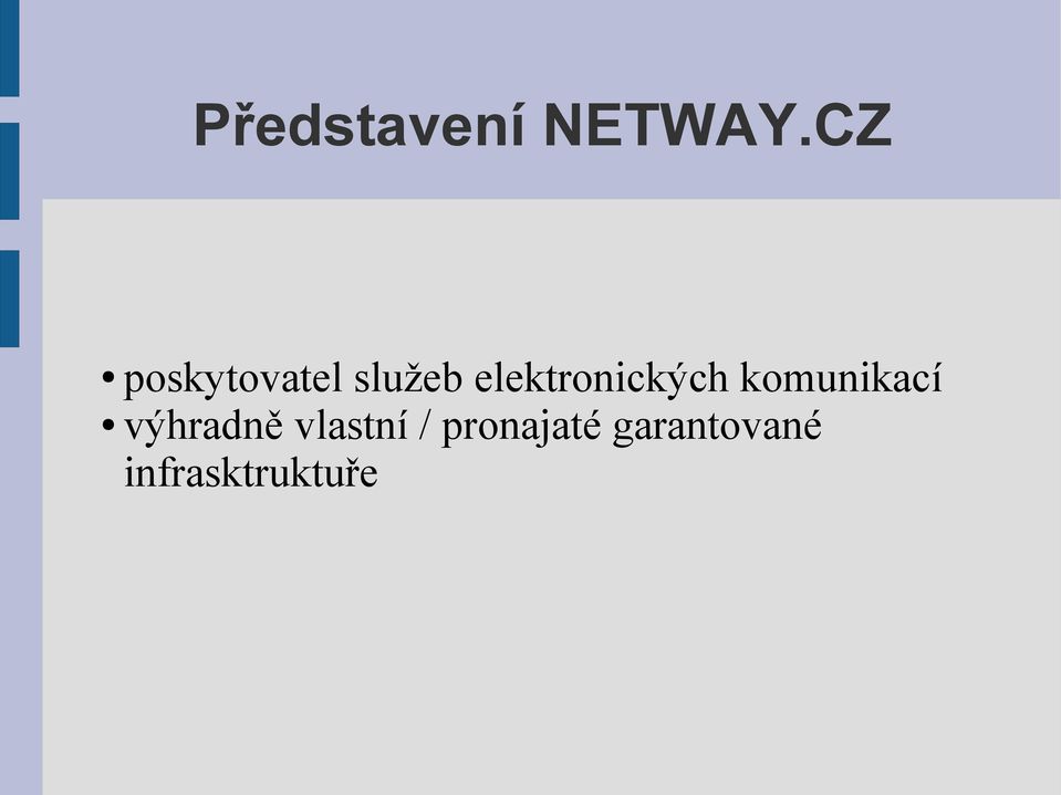 elektronických komunikací