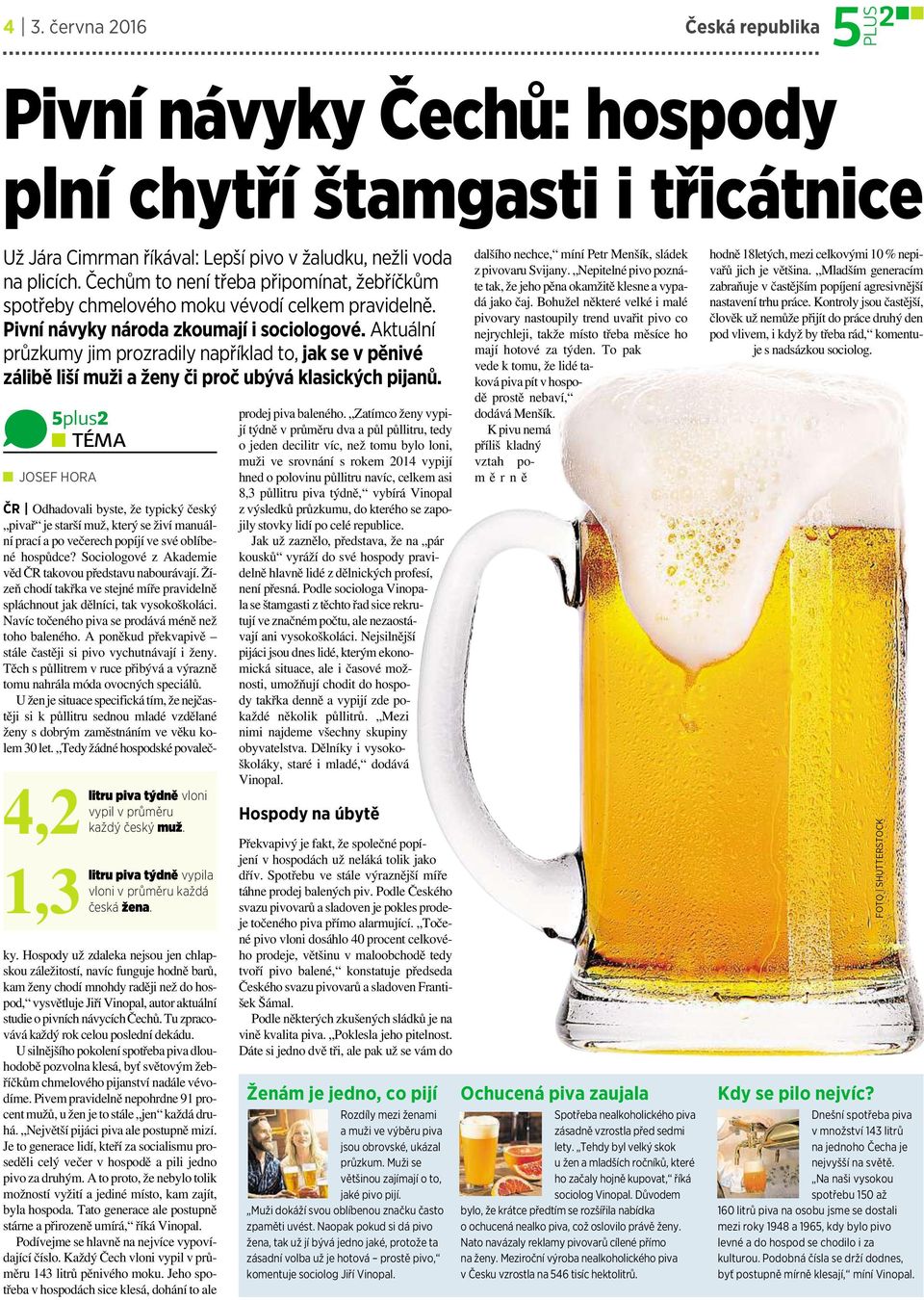 Aktuální průzkumy jim prozradily například to, jak se v pěnivé zálibě liší muži a ženy či proč ubývá klasických pijanů.