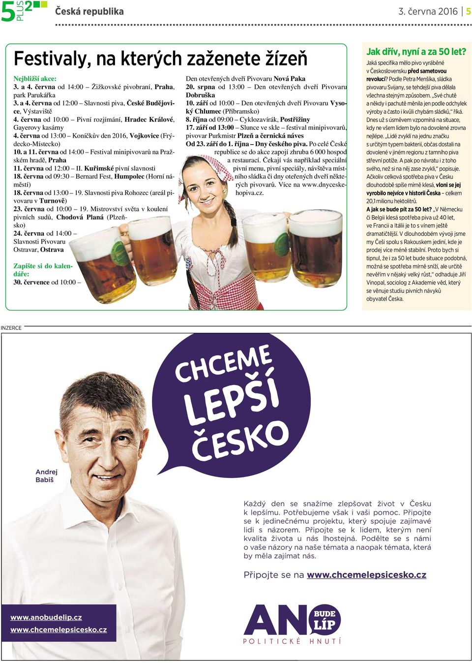 a11. června od 14:00 Festival minipivovarů na Pražském hradě, Praha 11. června od 12:00 II. Kuřimské pivní slavnosti 18. června od 09:30 Bernard Fest, Humpolec (Horní náměstí) 18. června od 13:00 19.
