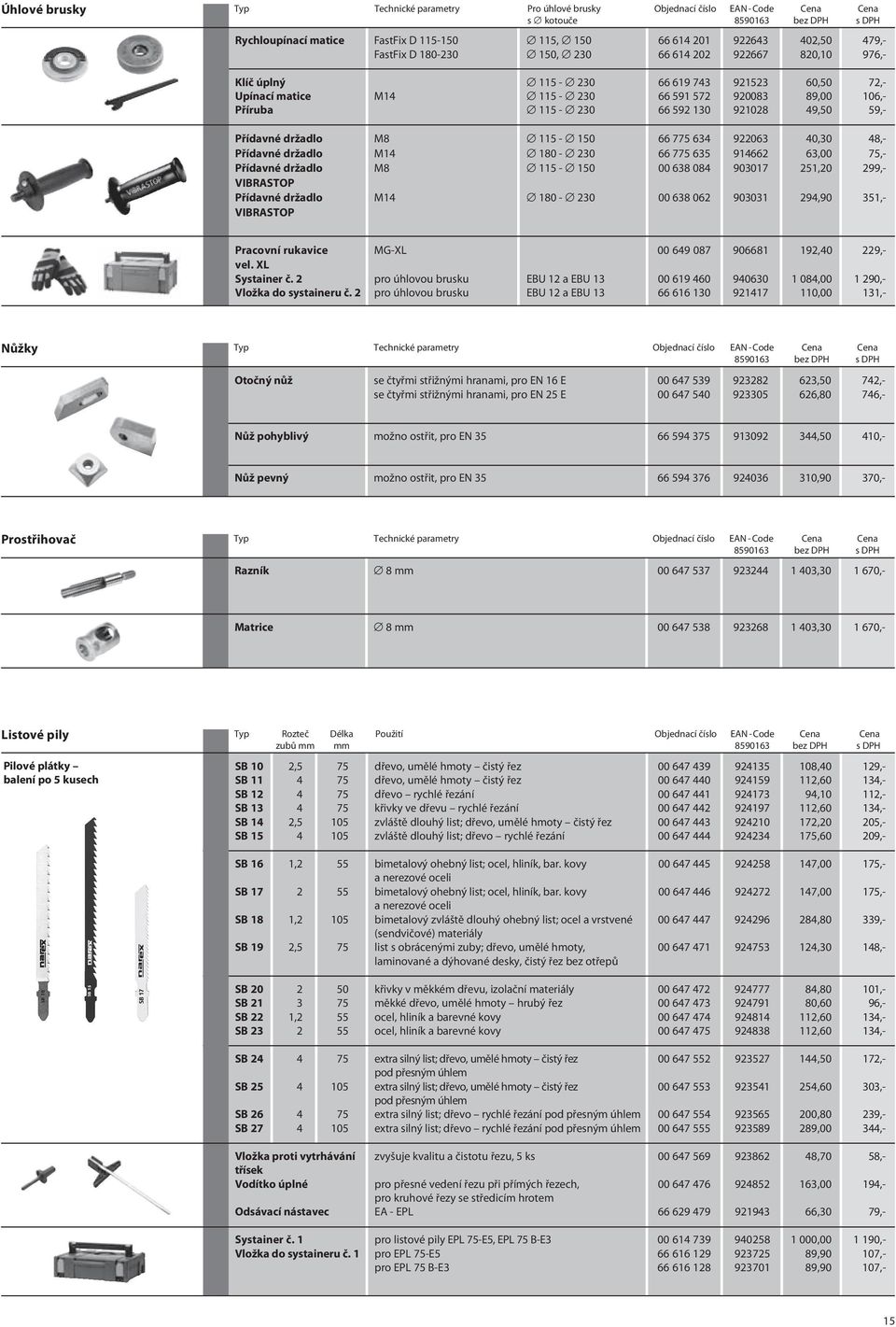 držadlo M8 115-150 66 775 634 922063 40,30 48,- Přídavné držadlo M14 180-230 66 775 635 914662 63,00 75,- Přídavné držadlo M8 115-150 00 638 084 903017 251,20 299,- VIBRASTOP Přídavné držadlo M14