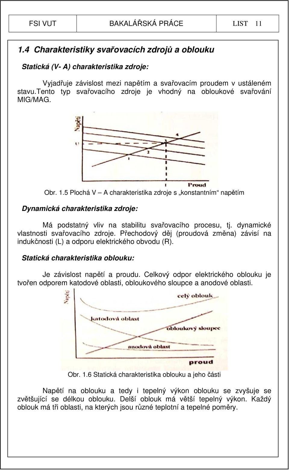 5 Plochá V A charakteristika zdroje s konstantním napětím Dynamická charakteristika zdroje: Má podstatný vliv na stabilitu svařovacího procesu, tj. dynamické vlastnosti svařovacího zdroje.